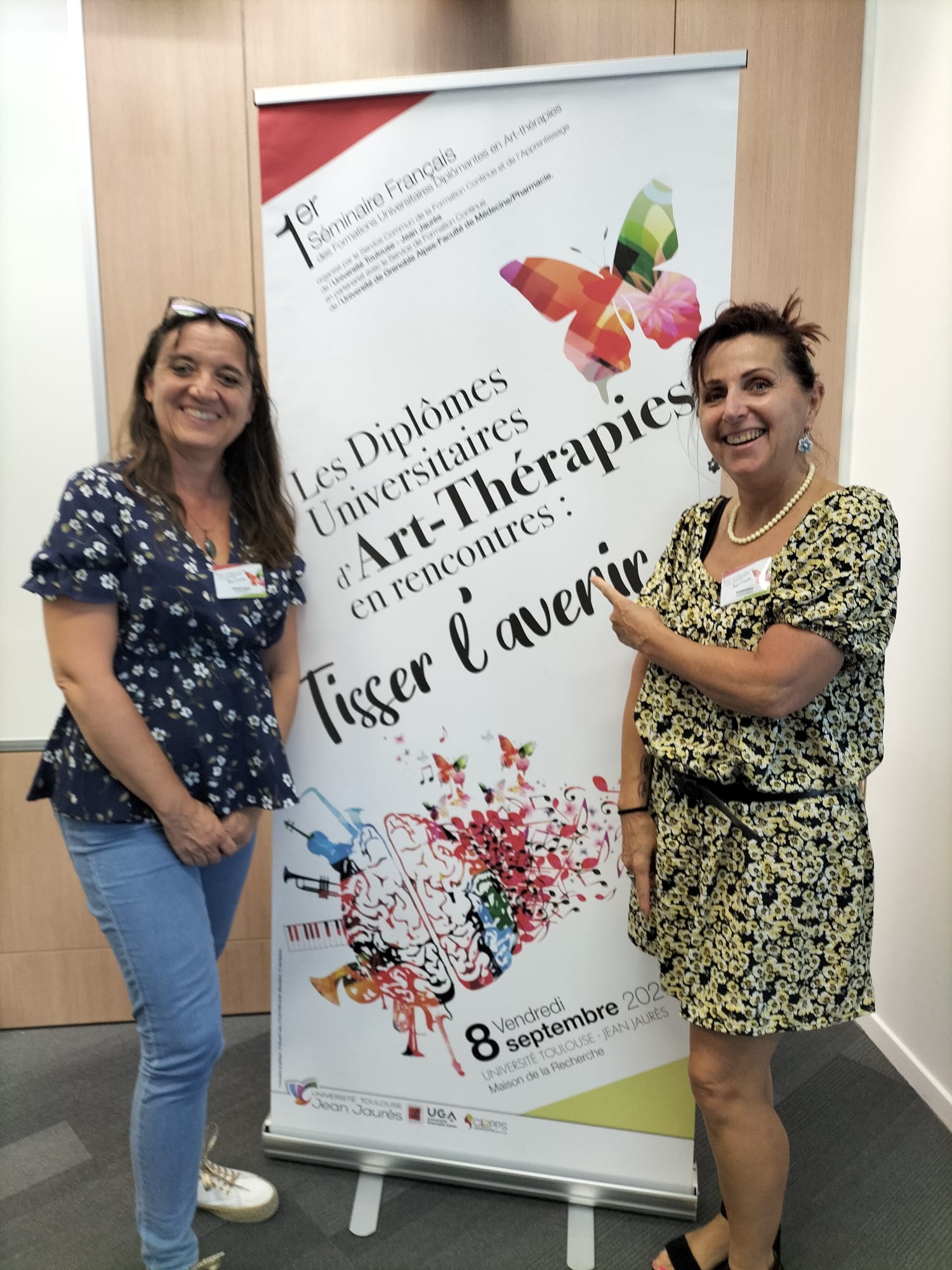 Isabelle Provost et Mylène Marion au 1er séminaire des diplômes universitaires d'art-thérapie